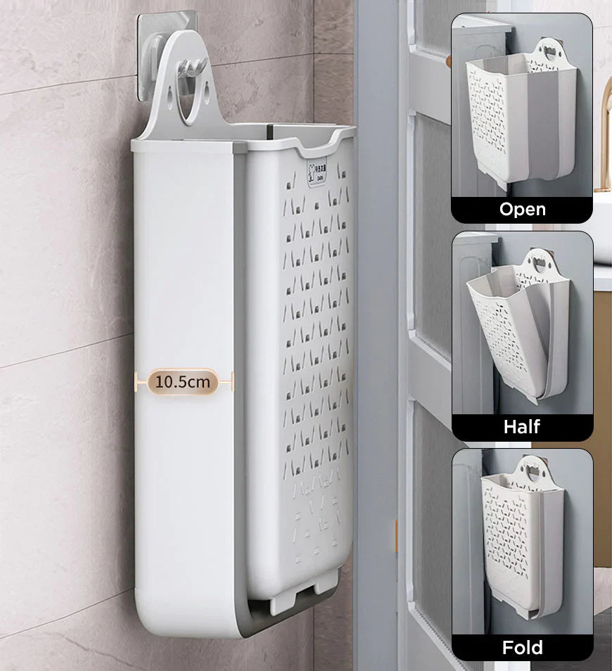 Zayna Cart ™ collapsible-hanging-laundry-basket-with-carry-handle