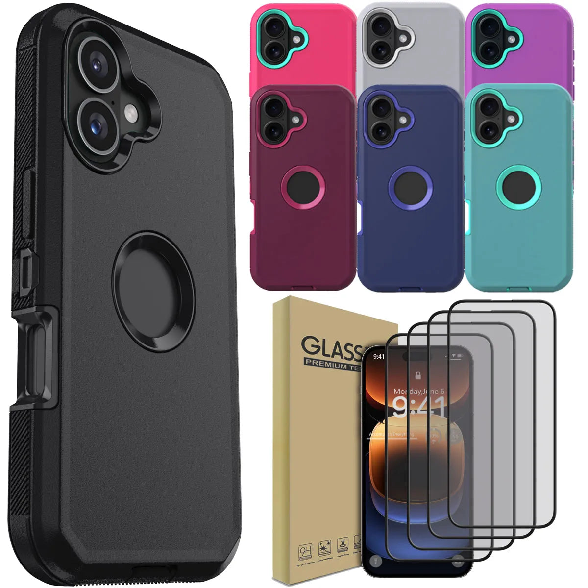 For iPhone 16e/16/16 Plus/16 Pro/16 Pro Max Case