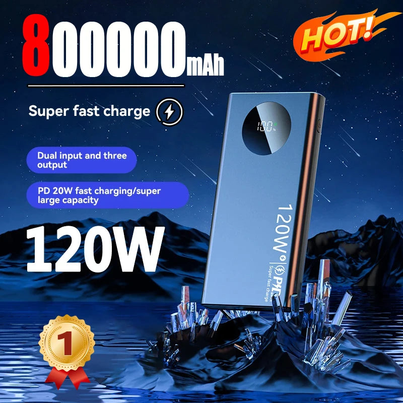 80000mAh High Capacity Power Bank 120W Super