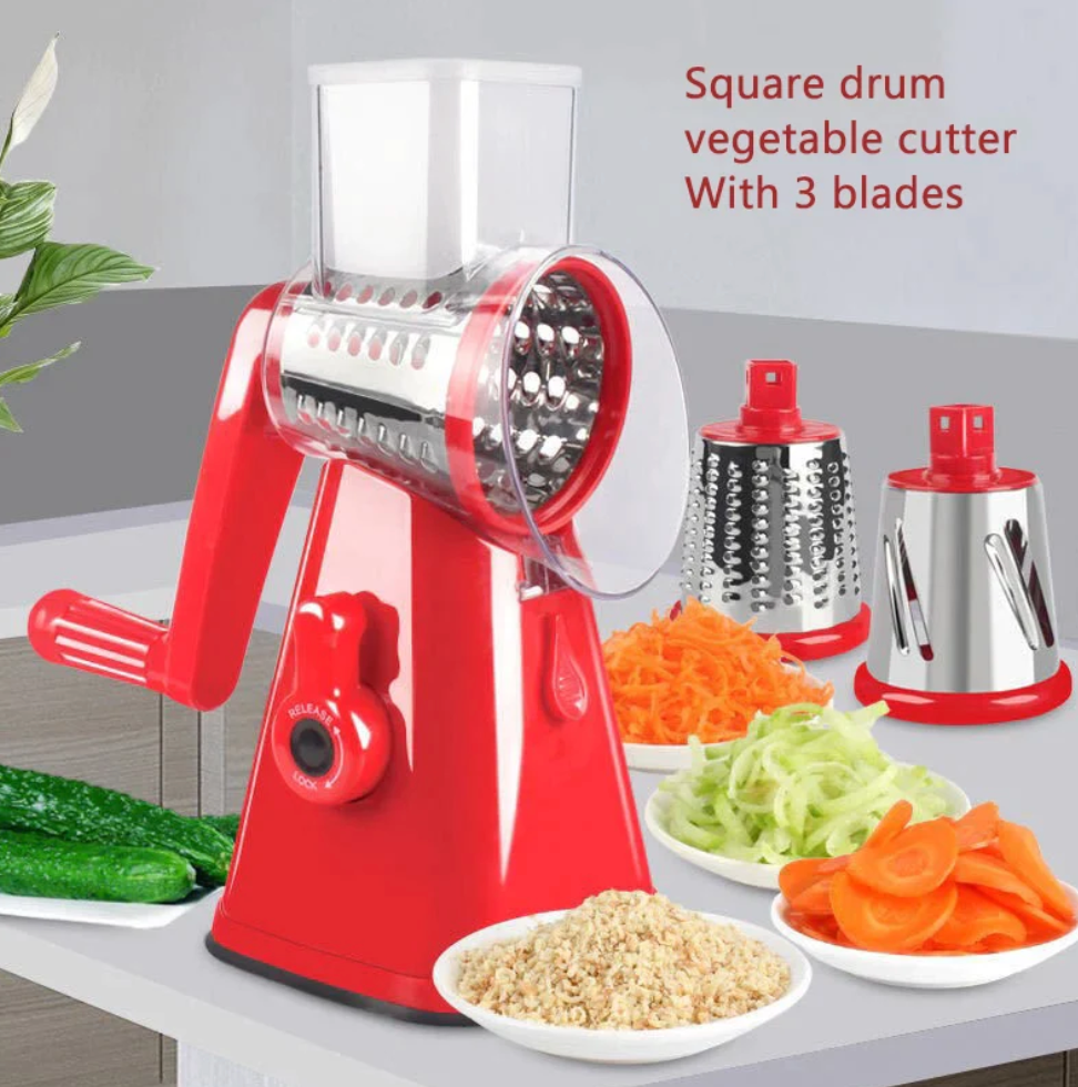 Zayna Cart ™ kitchen-artifact-3-in-1-rotary-grater-vegetable-slicer