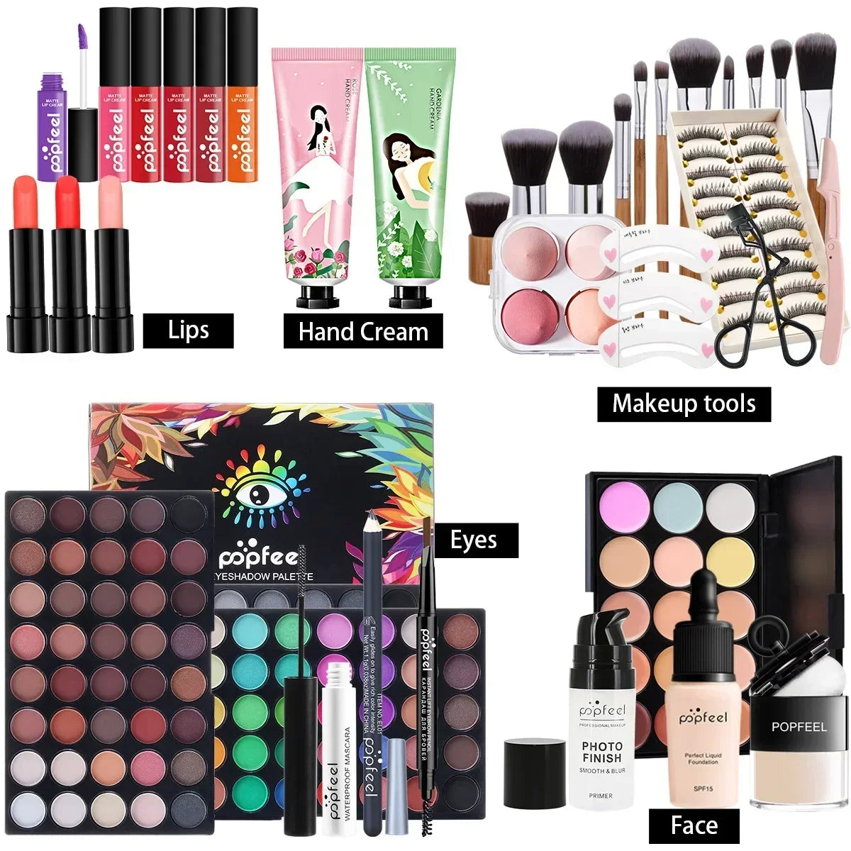 POPFEEL All-in-One Makeup Kit Gift Set with Eyeshadow