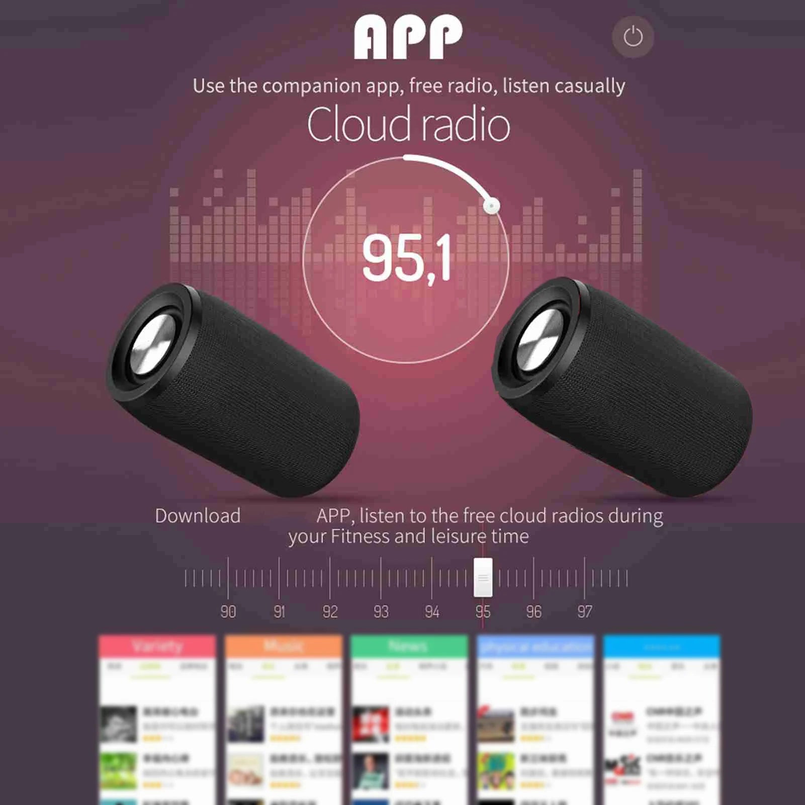 Portable Wireless Bluetooth Speaker 5W Lower Power