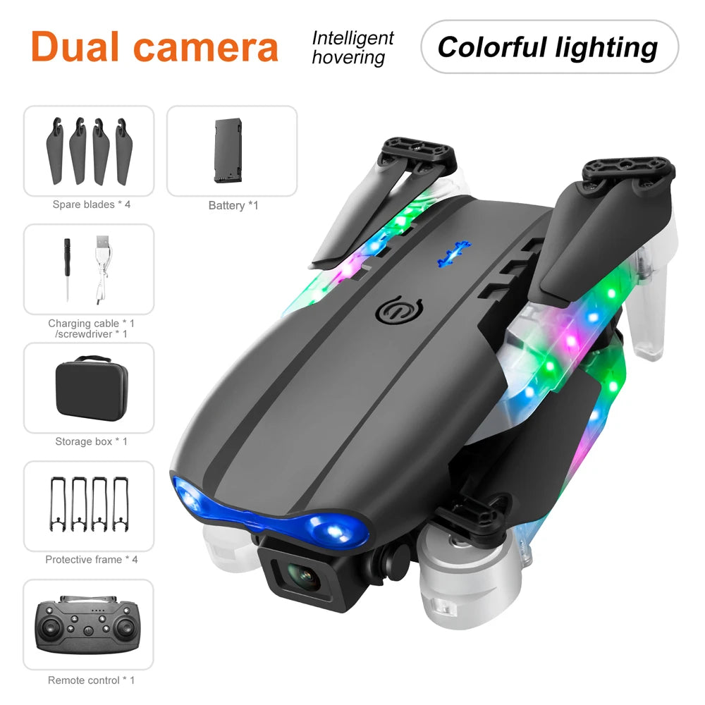 Quadcopter Drone with Colorful Light E99D Dual