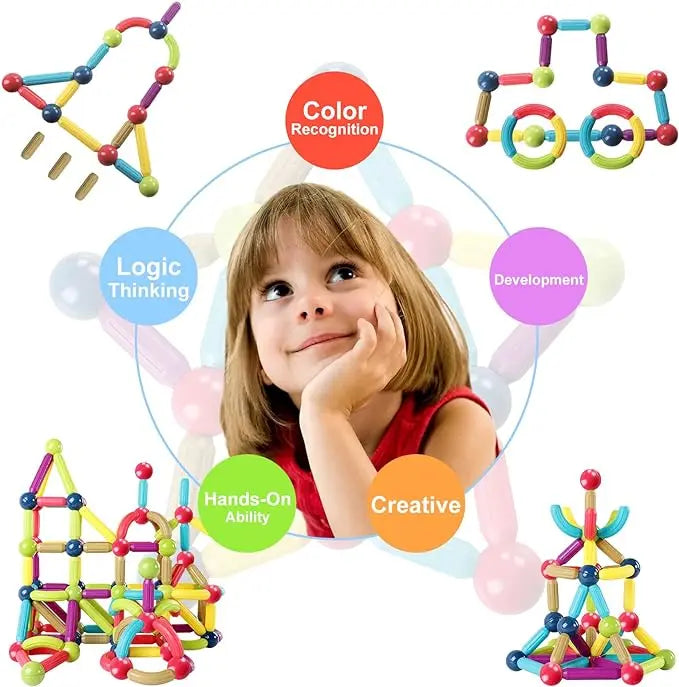 Zayna Cart ™ kids-magnetic-stick-toy-balls-building-blocks